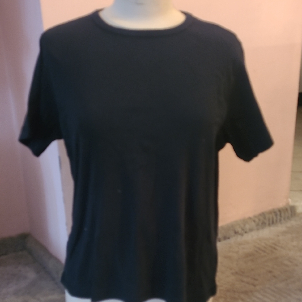 Liz Claiborne Black Short Sleeve Tee Size XL